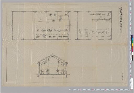 東京市水道局 芝浦工場内機械工場ノ図