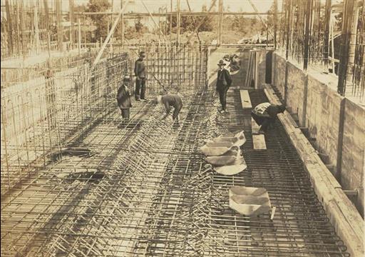 【旧隣接水道】渋谷町水道 建設現場