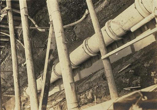 【旧隣接水道】渋谷町水道 工事風景 導水路工事