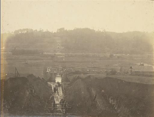 【村山貯水池】下堰堤工事