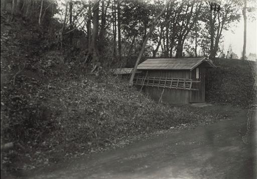 【山口貯水池】山口城跡 土塁の断面