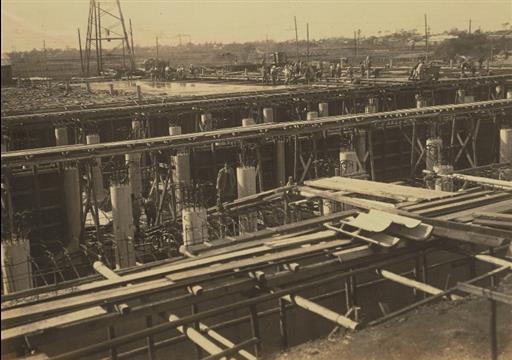 【金町浄水場】第三号浄水池スラブコンクリート