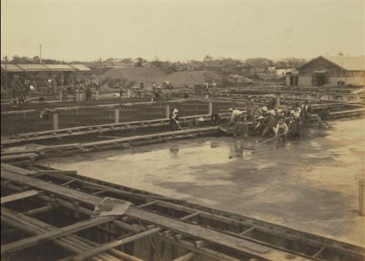 【金町浄水場】第三号浄水池スラブコンクリート