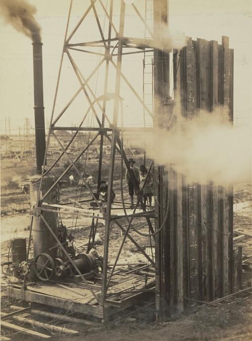 【金町浄水場】低揚ポンプ基礎工事土留鋼矢板打