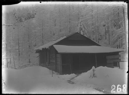 【水源林】泉水小屋、雪の風景