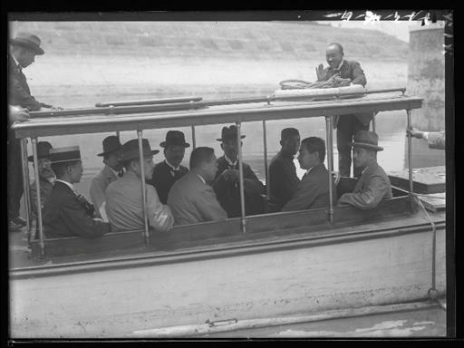 【村山貯水池】視察団一行若槻内相随行